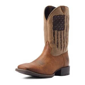 Sureway Men's Faithful Brown Sport My Country VentTEK Western Boot Size 11 New